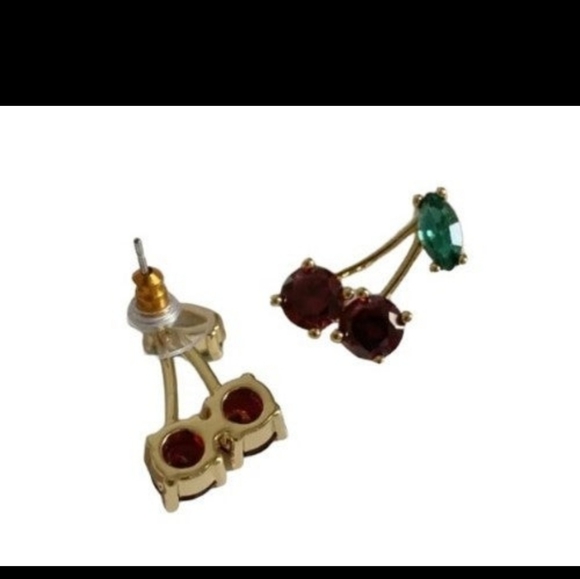 NEW 925 Sterling/Gold Cherry Earrings - Picture 3 of 4